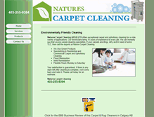 Tablet Screenshot of naturescarpetcleaning.com